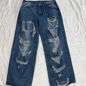 Distressed Blue Jeans for Men